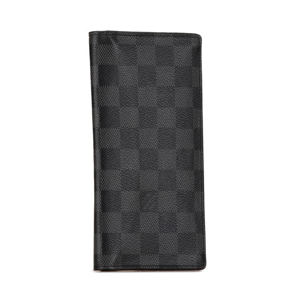 ルイ ヴィトン ダミエ グラフィット ポルトフォイユ ブラザ 長財布 N62665 ブラック PVC レザー メンズ LOUIS VUITTON 【中古】