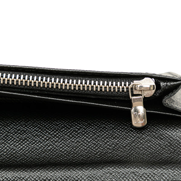 ルイ ヴィトン ダミエ グラフィット ポルトフォイユ ブラザ 長財布 N62665 ブラック PVC レザー メンズ LOUIS VUITTON 【中古】