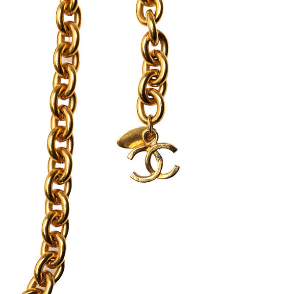 シャネル ココマーク マトラッセ 3連 チェーンベルト ゴールド メッキ レディース CHANEL 【中古】