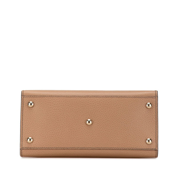 グッチ インターロッキングG ソーホー ハンドバッグ ショルダーバッグ 2WAY 607722 ベージュ レザー レディース GUCCI 【中古】
