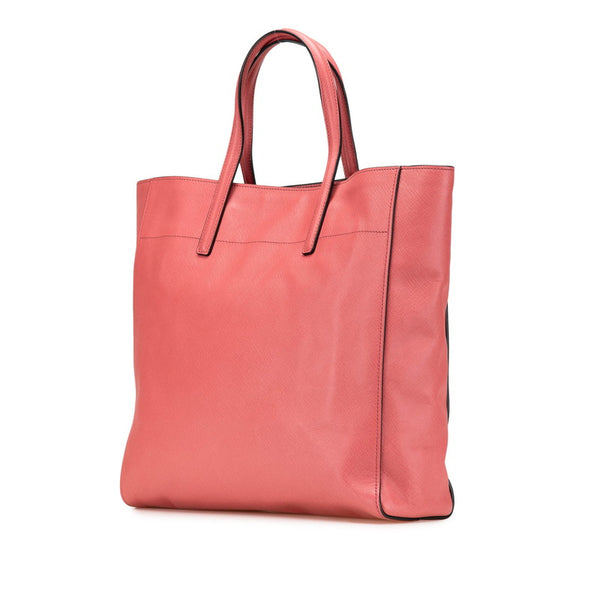 プラダ 三角ロゴプレート サフィアーノ ハンドバッグ ショルダーバッグ 2WAY BN2666 ピンク レザー レディース PRADA 【中古】