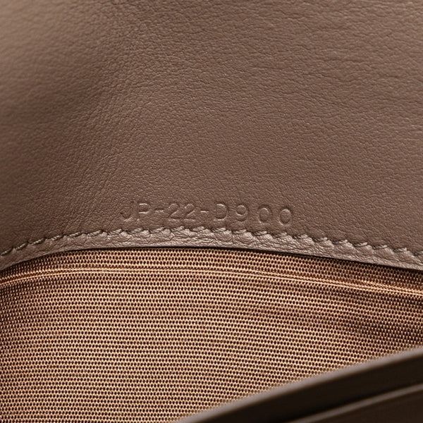 サルヴァトーレフェラガモ ガンチーニ 長財布 グレー ゴールド レザー レディース Salvatore Ferragamo 【中古】