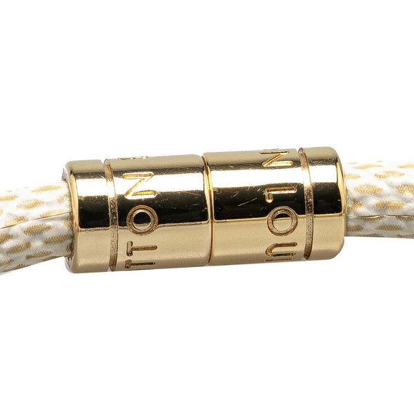 ルイ ヴィトン ダミエ アズール ブラスレ キープ イット  ブレスレット M6138F ホワイト PVC メッキ レディース LOUIS VUITTON 【中古】