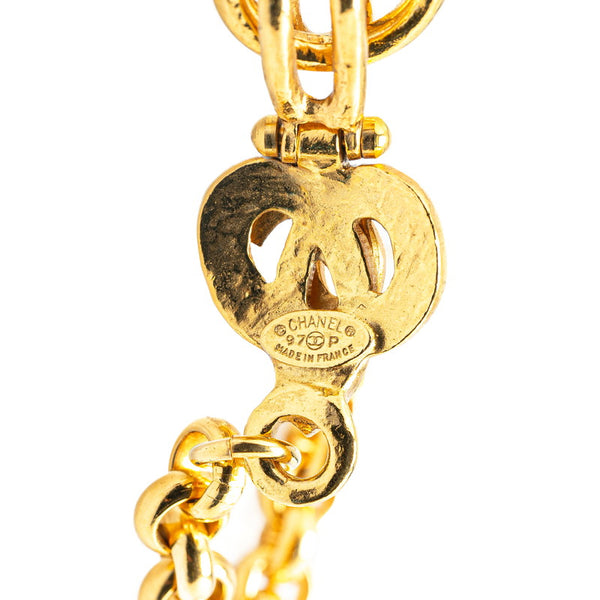 シャネル ヴィンテージ ココマーク チェーン ネックレス ゴールド メッキ レディース CHANEL 【中古】