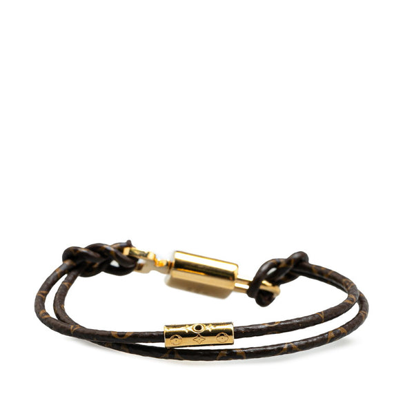 ルイ ヴィトン ブラスレ LV パドロック ブレスレット M8275F ブラウン ゴールド PVC メッキ レディース LOUIS VUITTON 【中古】