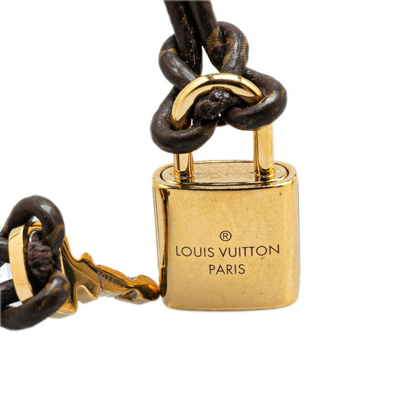 ルイ ヴィトン ブラスレ LV パドロック ブレスレット M8275F ブラウン ゴールド PVC メッキ レディース LOUIS VUITTON 【中古】