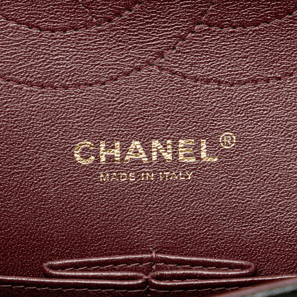 シャネル マトラッセ ココマーク ダブルフラップ チェーン ショルダーバッグ ブラック キャビアスキン レディース CHANEL 【中古】