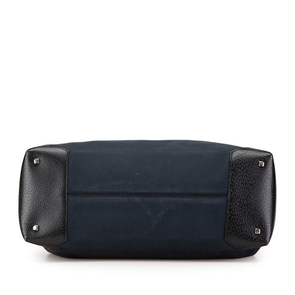 サルヴァトーレフェラガモ トートバッグ AX-21 1209 ブラック キャンバス レザー レディース Salvatore Ferragamo 【中古】