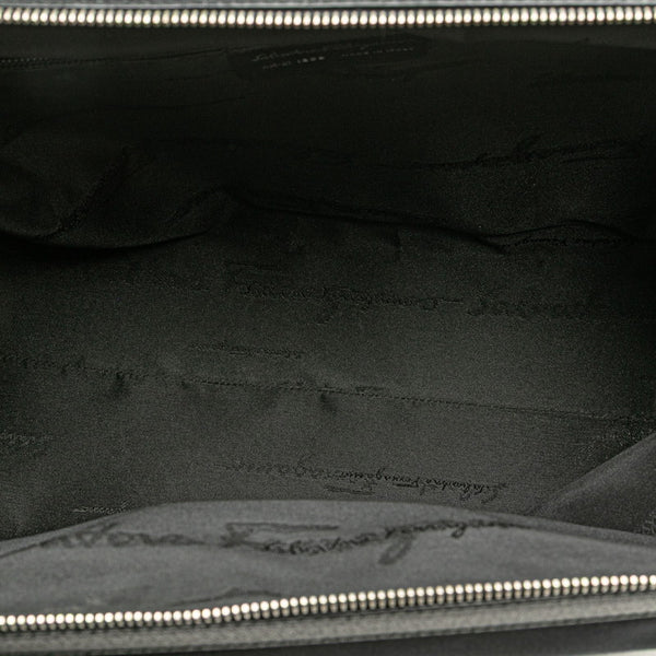 サルヴァトーレフェラガモ トートバッグ AX-21 1209 ブラック キャンバス レザー レディース Salvatore Ferragamo 【中古】