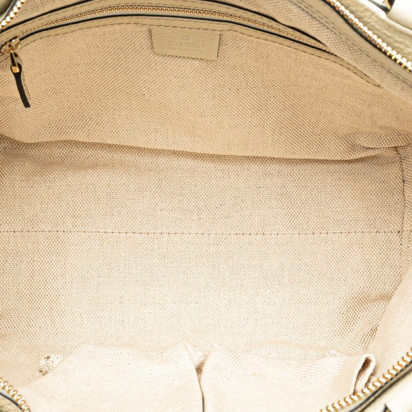 グッチ ソーホー ハンドバッグ ショルダーバッグ 2WAY 369176 オフホワイト レザー レディース GUCCI 【中古】