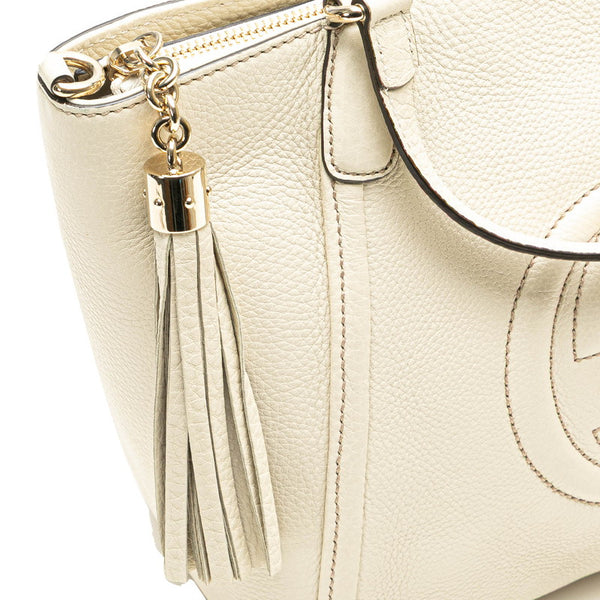 グッチ ソーホー ハンドバッグ ショルダーバッグ 2WAY 369176 オフホワイト レザー レディース GUCCI 【中古】