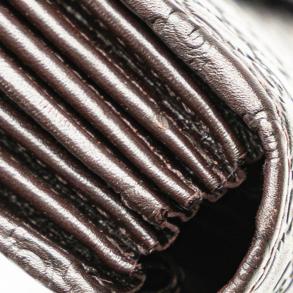 グッチ マイクログッチシマ クラッチバッグ セカンドバッグ 386851 ブラウン レザー メンズ GUCCI 【中古】