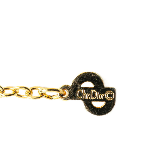 ディオール ラインストーン ネックレス ゴールド メッキ レディース Dior 【中古】