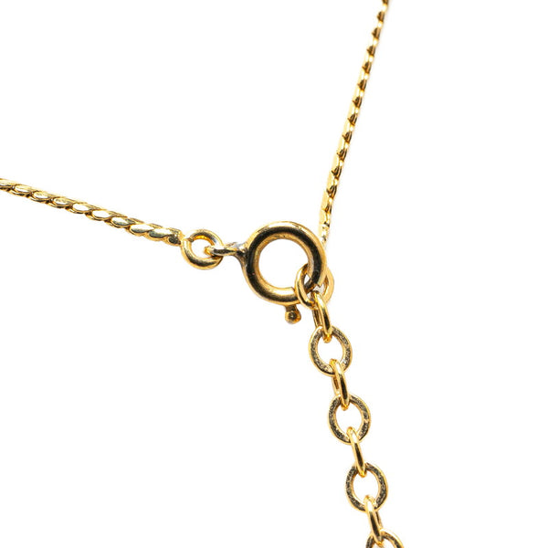 ディオール ラインストーン ネックレス ゴールド メッキ レディース Dior 【中古】
