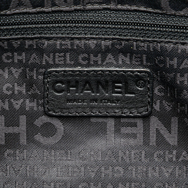 シャネル チョコバー ココマーク トートバッグ ブラック キャビアスキン レディース CHANEL 【中古】