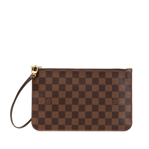 ルイ ヴィトン ダミエ ネヴァーフルMM 付属品ポーチ ポーチ N41358 エベヌ ブラウン PVC レザー レディース LOUIS VUITTON 【中古】