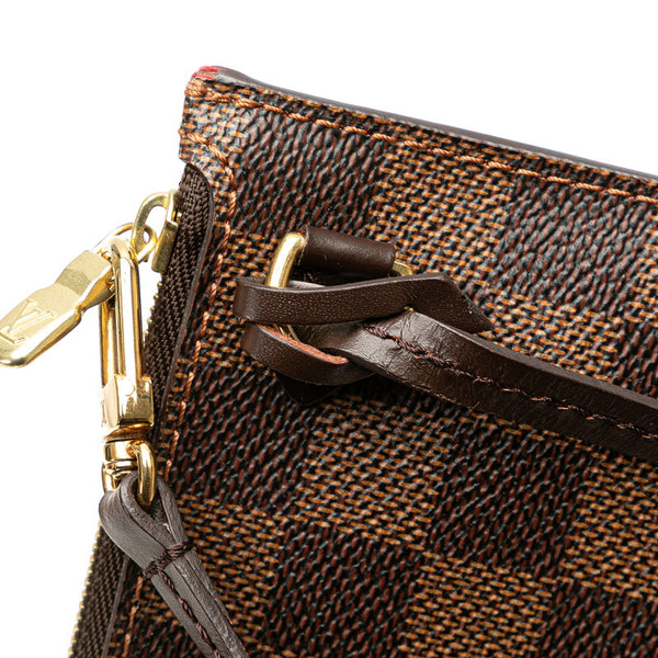 ルイ ヴィトン ダミエ ネヴァーフルMM 付属品ポーチ ポーチ N41358 エベヌ ブラウン PVC レザー レディース LOUIS VUITTON 【中古】