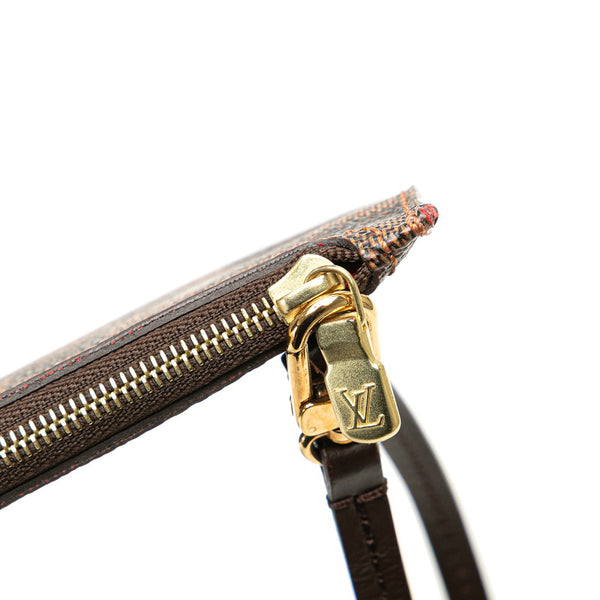 ルイ ヴィトン ダミエ ネヴァーフルMM 付属品ポーチ ポーチ N41358 エベヌ ブラウン PVC レザー レディース LOUIS VUITTON 【中古】