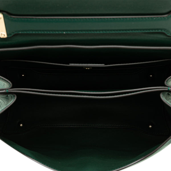 サルヴァトーレフェラガモ ガンチーニ ハンドバッグ ショルダーバッグ 2WAY GG-21 H320 カーキ スウェード レザー レディース Salvatore Ferragamo 【中古】