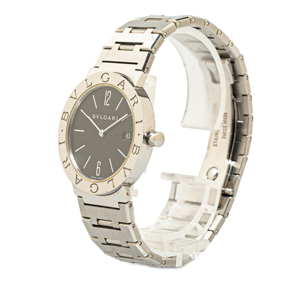 ブルガリ ブルガリブルガリ 腕時計 BB33SS クオーツ ブラック文字盤 ステンレススチール メンズ BVLGARI 【中古】