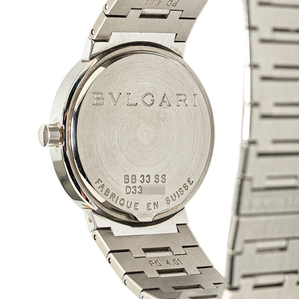 ブルガリ ブルガリブルガリ 腕時計 BB33SS クオーツ ブラック文字盤 ステンレススチール メンズ BVLGARI 【中古】