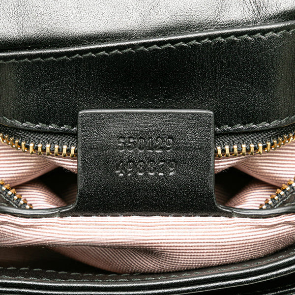 グッチ GGマーモント アリー スモール 斜め掛け ショルダーバッグ 550129 ブラック レザー レディース GUCCI 【中古】