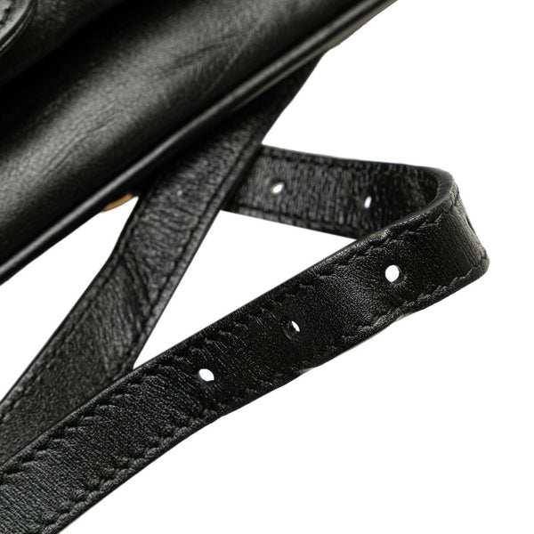 グッチ GGマーモント アリー スモール 斜め掛け ショルダーバッグ 550129 ブラック レザー レディース GUCCI 【中古】