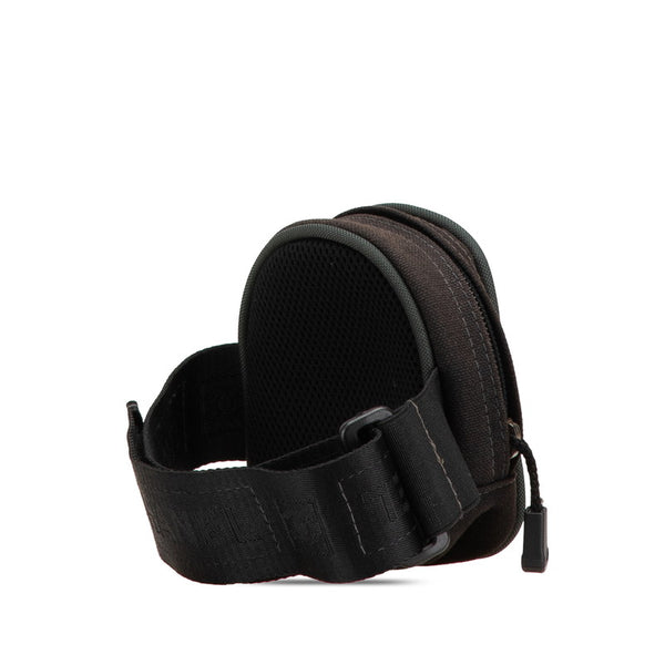 シャネル スポーツライン ココマーク アームポーチ  ブラック グリーン キャンバス レディース CHANEL 【中古】