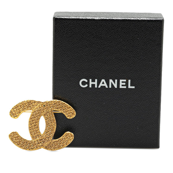 シャネル ヴィンテージ ココマーク 編み込み モチーフ ブローチ ゴールド メッキ レディース CHANEL 【中古】