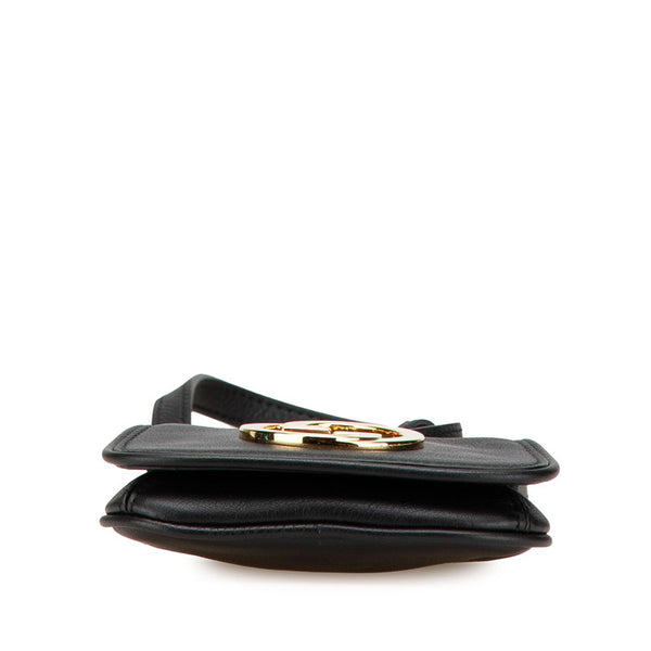 グッチ インターロッキングG ブロンディ 斜め掛け ショルダーウォレット カードケース 698635 ブラック レザー レディース GUCCI 【中古】