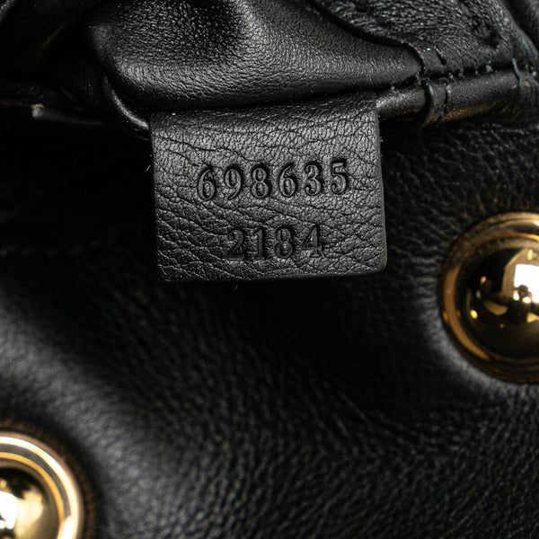 グッチ インターロッキングG ブロンディ 斜め掛け ショルダーウォレット カードケース 698635 ブラック レザー レディース GUCCI 【中古】