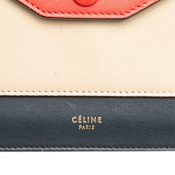 セリーヌ チェーンウォレット ショルダーバッグ ブラック レッド ベージュ レザー レディース CELINE 【中古】