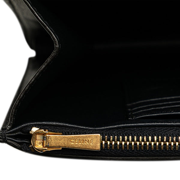 セリーヌ チェーンウォレット ショルダーバッグ ブラック レッド ベージュ レザー レディース CELINE 【中古】