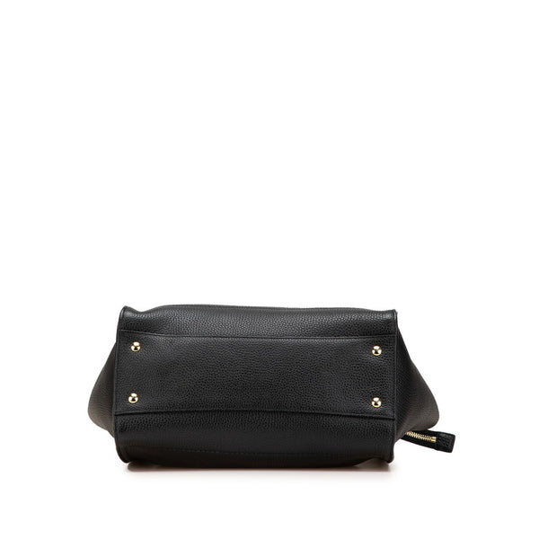 サルヴァトーレフェラガモ ガンチーニ トートバッグ ハンドバッグ ブラック レザー レディース Salvatore Ferragamo 【中古】