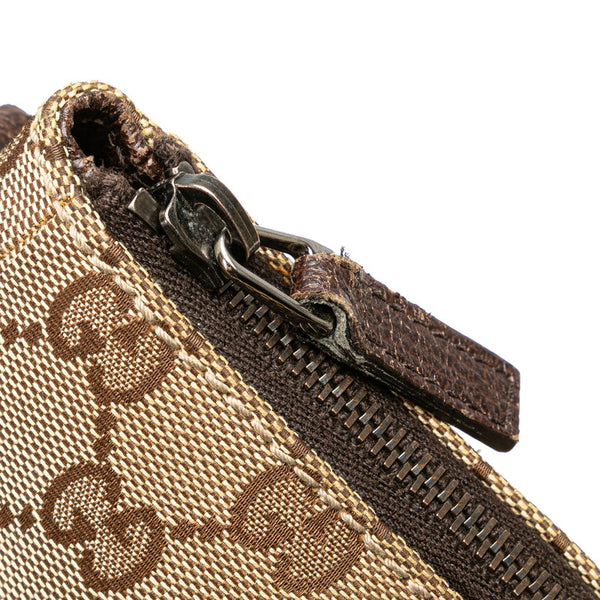 グッチ GGキャンバス 斜め掛け ショルダーバッグ 114273 ベージュ ブラウン キャンバス レザー レディース GUCCI 【中古】