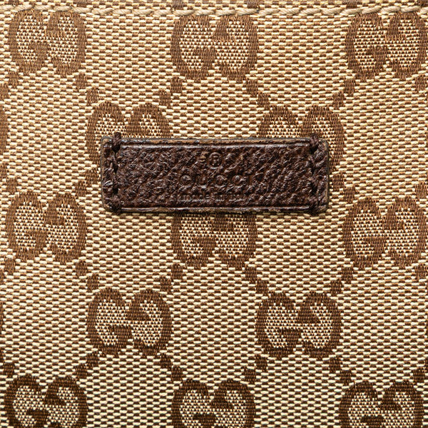 グッチ GGキャンバス 斜め掛け ショルダーバッグ 114273 ベージュ ブラウン キャンバス レザー レディース GUCCI 【中古】