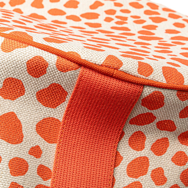 エルメス キッズライン ハンドバッグ オレンジ  アイボリー ピンク キャンバス レディース HERMES 【中古】