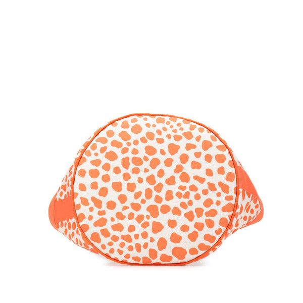 エルメス キッズライン ハンドバッグ オレンジ  アイボリー ピンク キャンバス レディース HERMES 【中古】