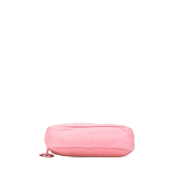 プラダ 三角ロゴプレート チェーンハンドバッグ ショルダーバッグ 2WAY 1BH204 ピンク ナイロン レディース PRADA 【中古】
