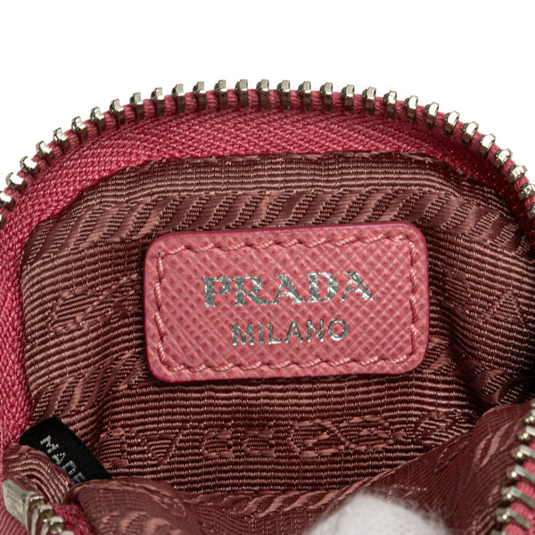 プラダ 三角ロゴプレート チェーンハンドバッグ ショルダーバッグ 2WAY 1BH204 ピンク ナイロン レディース PRADA 【中古】