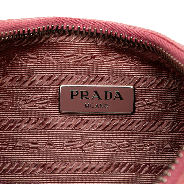 プラダ 三角ロゴプレート チェーンハンドバッグ ショルダーバッグ 2WAY 1BH204 ピンク ナイロン レディース PRADA 【中古】