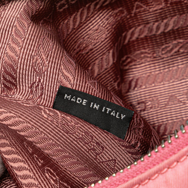 プラダ 三角ロゴプレート チェーンハンドバッグ ショルダーバッグ 2WAY 1BH204 ピンク ナイロン レディース PRADA 【中古】