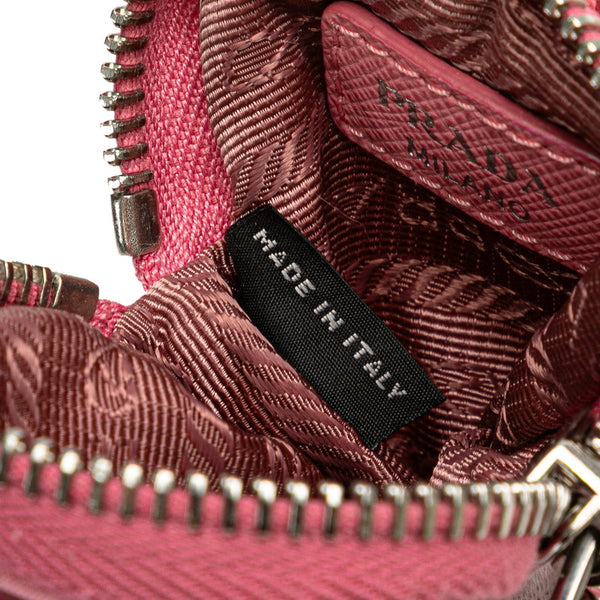 プラダ 三角ロゴプレート チェーンハンドバッグ ショルダーバッグ 2WAY 1BH204 ピンク ナイロン レディース PRADA 【中古】