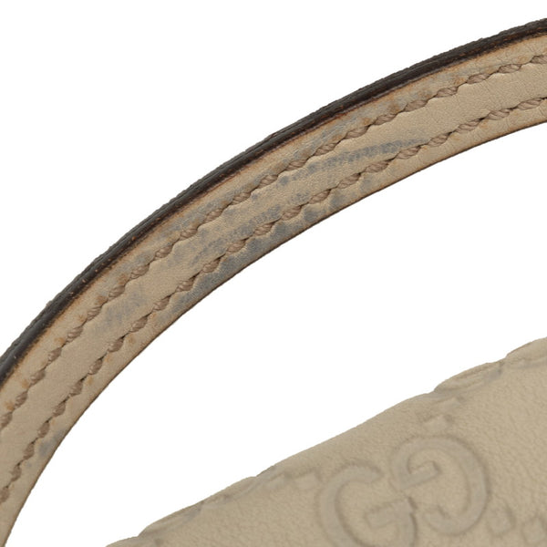 グッチ グッチシマ ハンドバッグ トートバッグ 353119 ホワイト レザー レディース GUCCI 【中古】