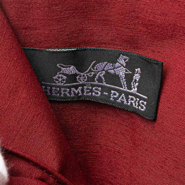 エルメス フールトゥ マルチ パースGM ラウンドファスナー 長財布 ワインレッド ボルドー キャンバス レディース HERMES 【中古】