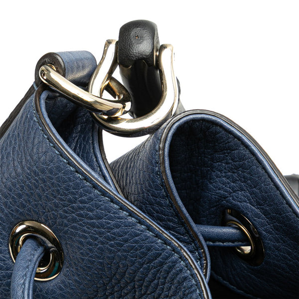 グッチ バンブー ハンドバッグ ショルダーバッグ 2WAY 387613 ブルー レザー レディース GUCCI 【中古】