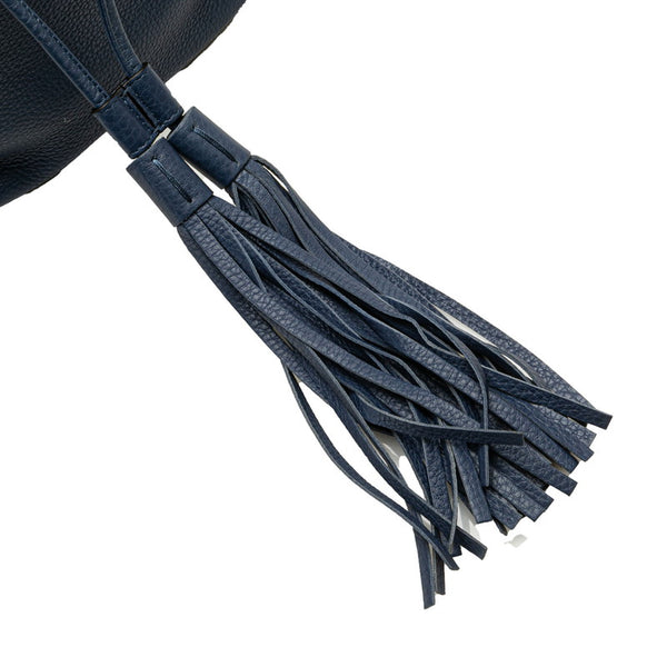 グッチ バンブー ハンドバッグ ショルダーバッグ 2WAY 387613 ブルー レザー レディース GUCCI 【中古】