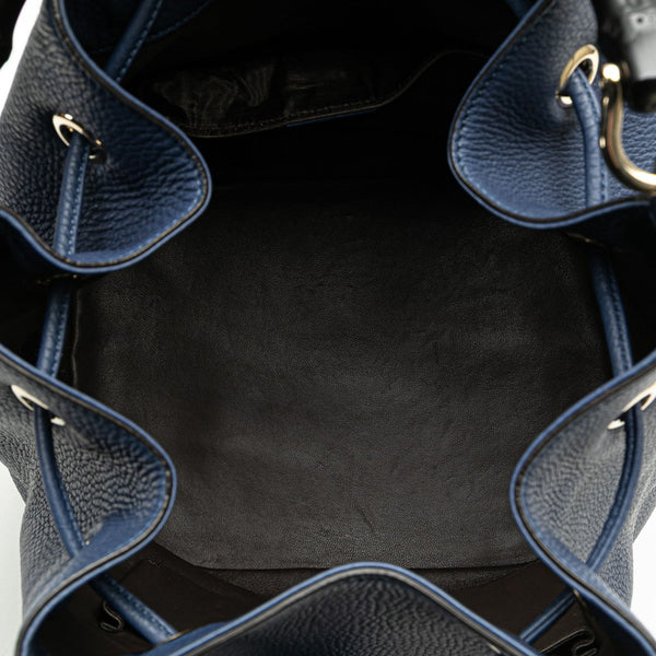 グッチ バンブー ハンドバッグ ショルダーバッグ 2WAY 387613 ブルー レザー レディース GUCCI 【中古】