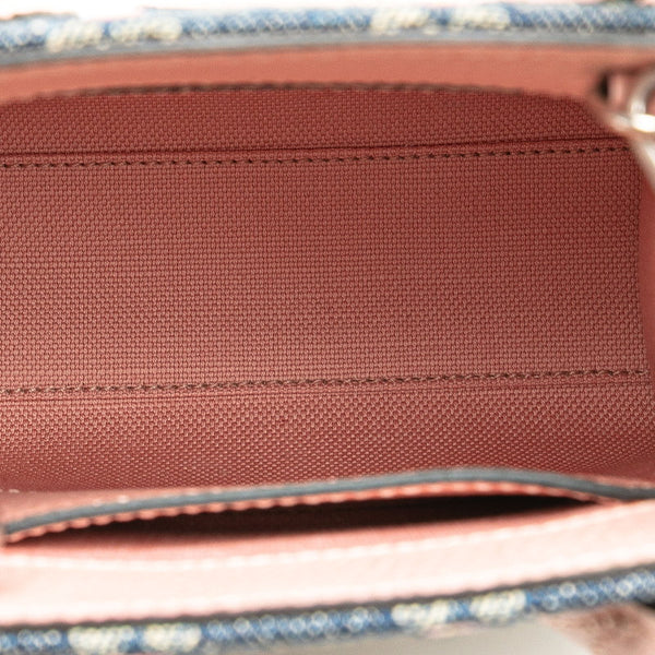 グッチ インターロッキングG フラワー ハンドバッグ ショルダーバッグ 2WAY 671623 ブルー ピンク デニム レザー レディース GUCCI 【中古】