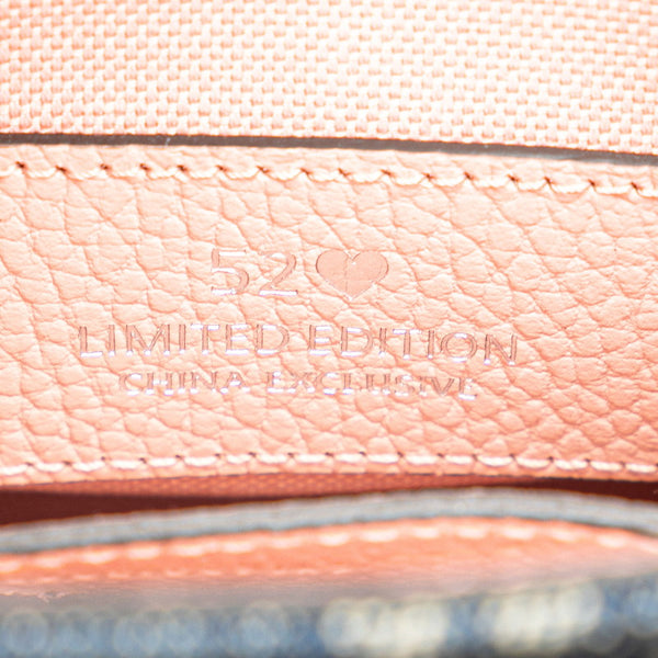 グッチ インターロッキングG フラワー ハンドバッグ ショルダーバッグ 2WAY 671623 ブルー ピンク デニム レザー レディース GUCCI 【中古】